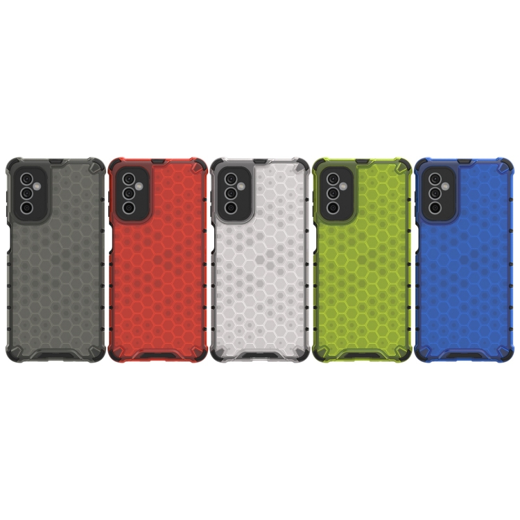 For Samsung Galaxy M52 5G Honeycomb PC + TPU Phone Case(White) - B1