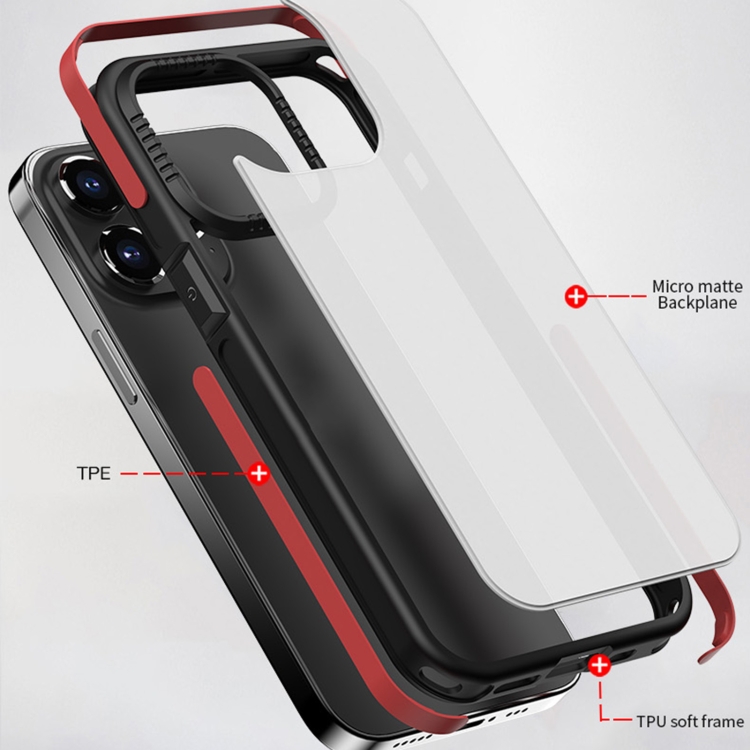 TPE + TPU Shockproof Phone Case For iPhone 13 Pro(Black) - B1