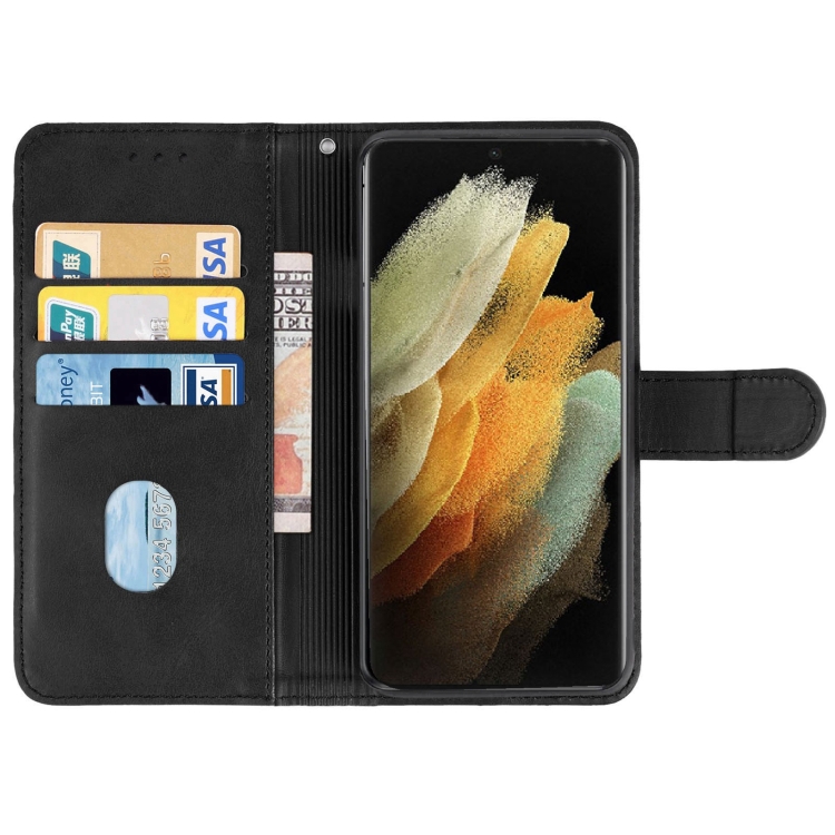 Leather Phone Case For Samsung Galaxy S21 5G(Black) - 2
