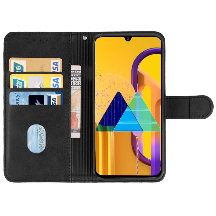 Leather Phone Case For Samsung Galaxy M30s(Black) - 2