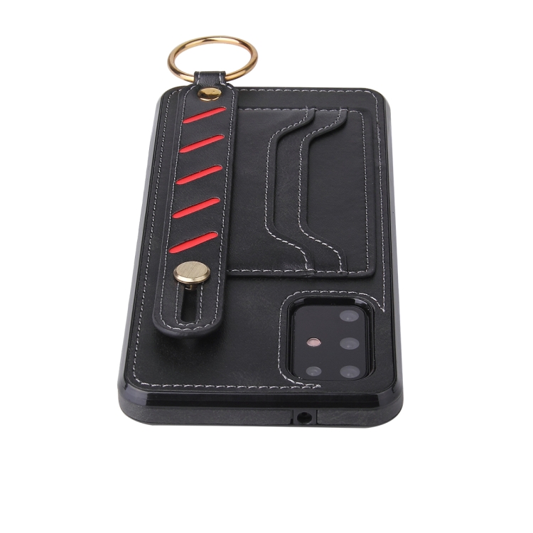 For Samsung Galaxy S20 Wristband Wallet Leather Phone Case(Black) - 2