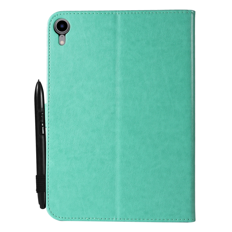 Cat Bee Embossing Pattern Horizontal Flip Leather Tablet Case For iPad mini 6(Green) - 2