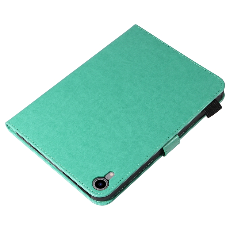 Cat Bee Embossing Pattern Horizontal Flip Leather Tablet Case For iPad mini 6(Green) - 6