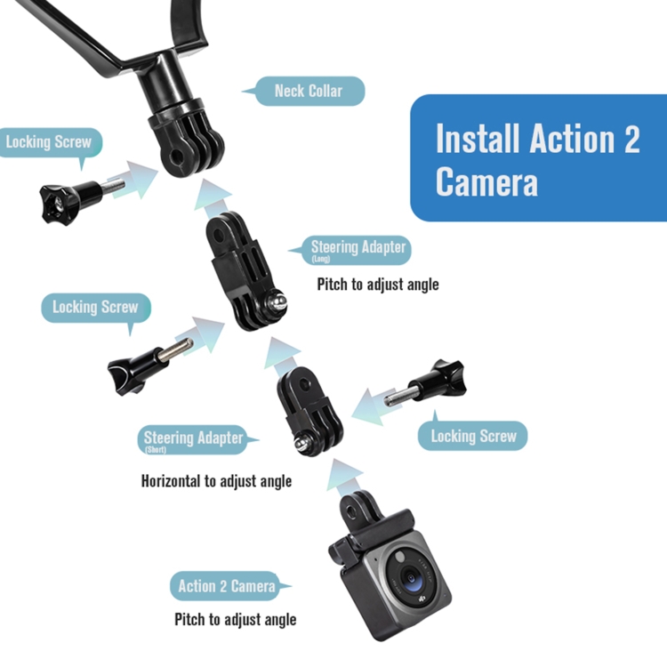 For DJI Action 2 / Action STARTRC 1110275 Neck-hanging Bracket Shooting Equipment(Black) - 6