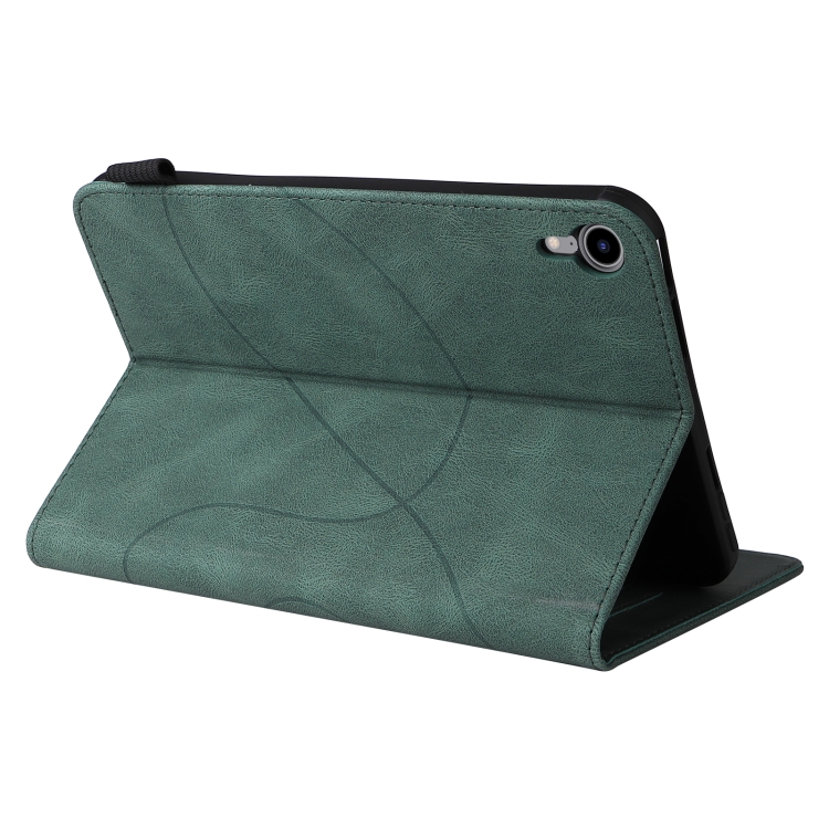 Dual-color Splicing Horizontal Flip Leather Tablet Case For iPad mini 6(Green) - 4