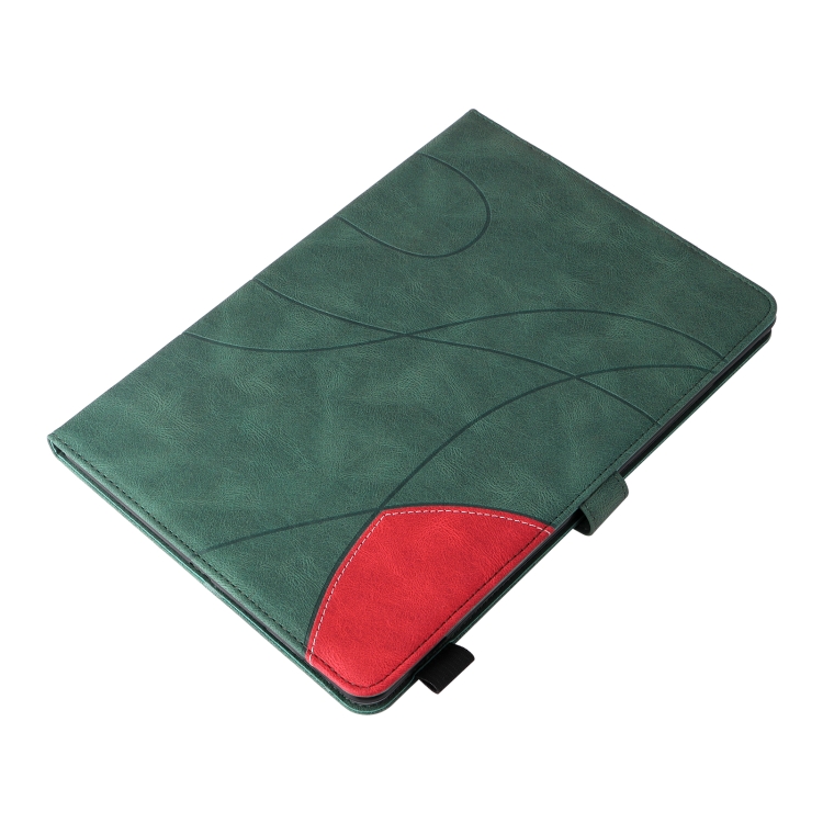 Dual-color Splicing Horizontal Flip Leather Tablet Case For iPad mini 6(Green) - 5