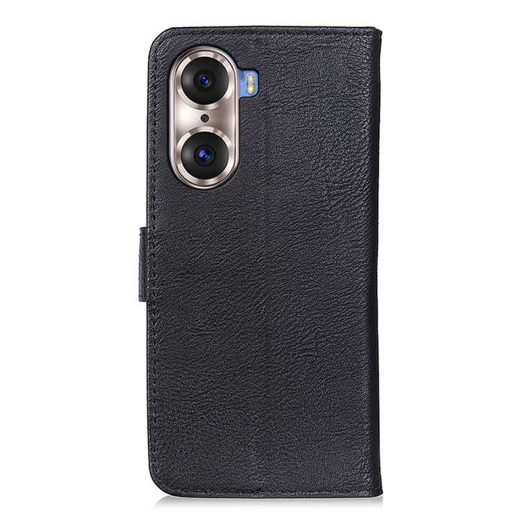 For Huawei Honor 60 Pro KHAZNEH Cowhide Texture Horizontal Flip Leather Phone Case(Black) - 2