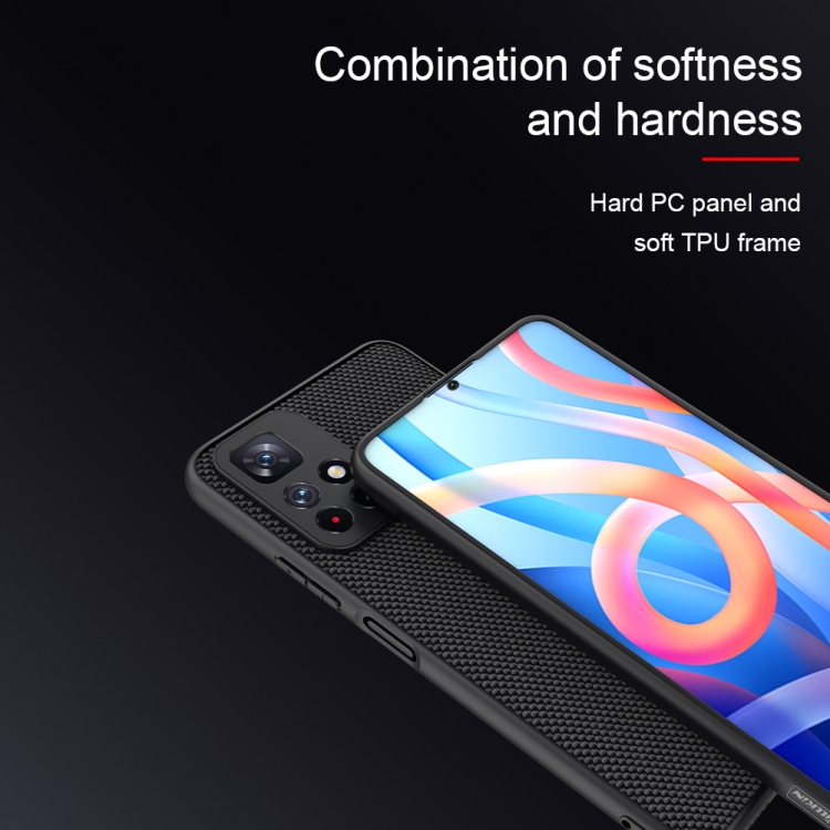 For Xiaomi Redmi Note 11 / 11T / Poco M4 Pro 5G NILLKIN 3D Textured Nylon Fiber TPU Phone Case(Black) - 3