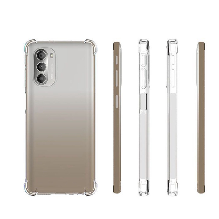 For Motorola Moto G51 5G Shockproof Non-slip Thickening TPU Phone Case(Transparent) - 1