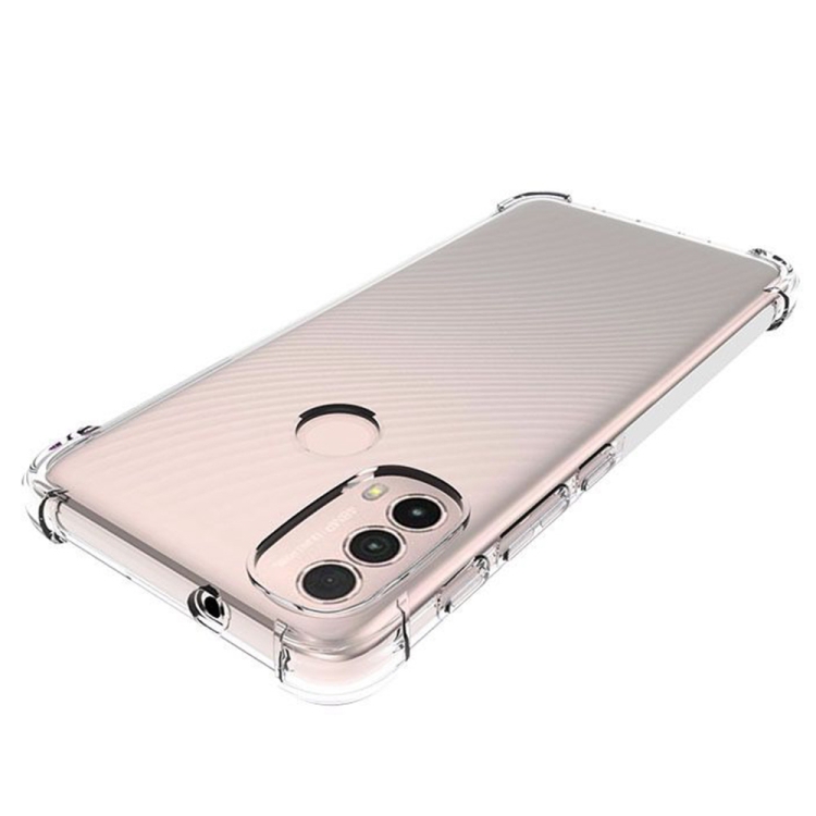 For Motorola Moto E30 Shockproof Non-slip Thickening TPU Phone Case(Transparent) - 3