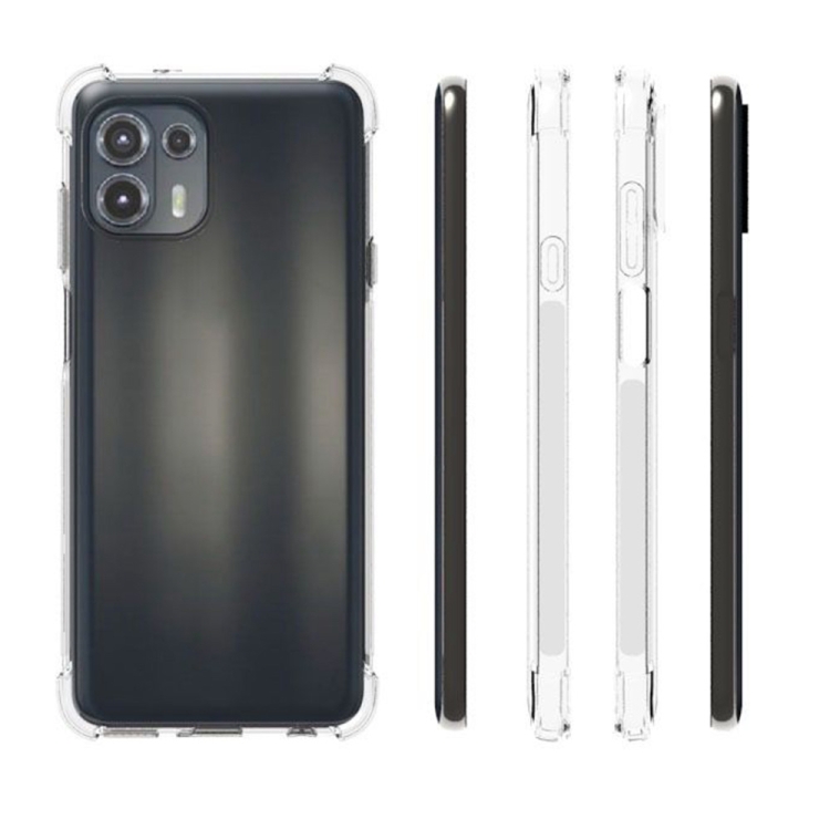 For Motorola Moto Edge 20 Lite Shockproof Non-slip Thickening TPU Phone Case(Transparent) - 1