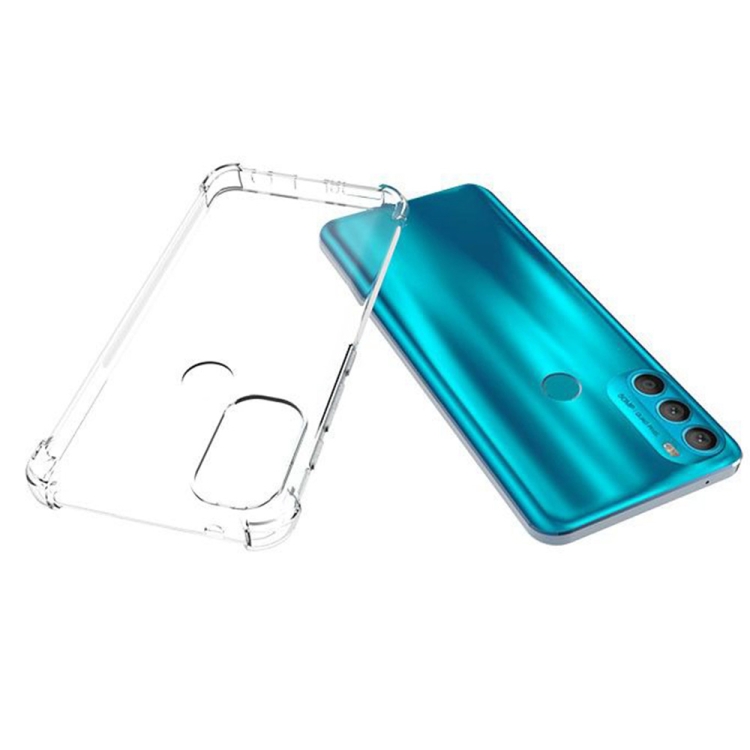 For Motorola Moto G71 5G Shockproof Non-slip Thickening TPU Phone Case(Transparent) - 4