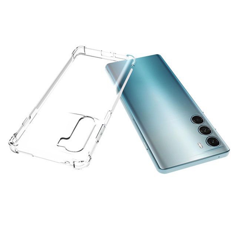 For Motorola Moto G200 5G  Shockproof Non-slip Thickening TPU Phone Case(Transparent) - 4