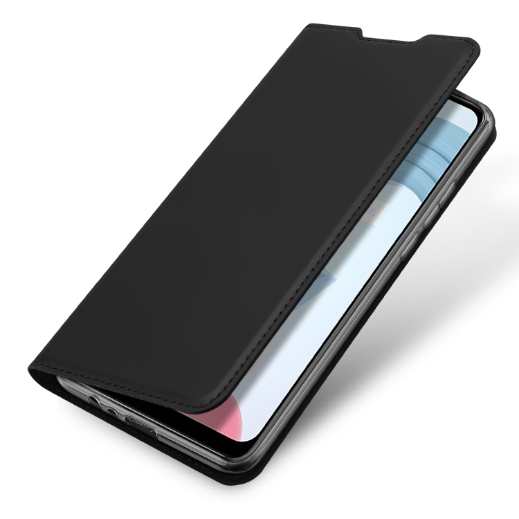 For OPPO Realme C21Y / C25Y DUX DUCIS Skin Pro Series Flip Leather Phone Case(Black) - 1