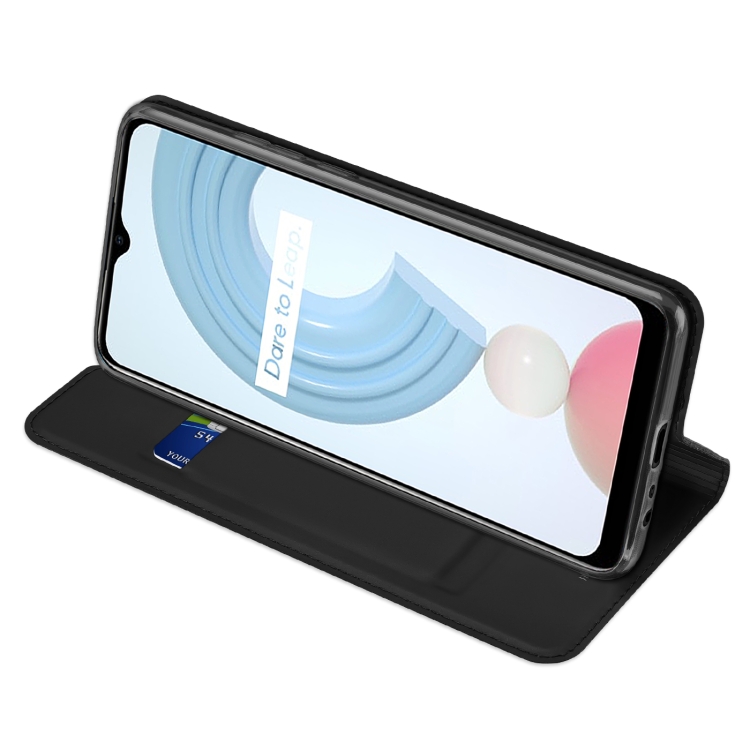 For OPPO Realme C21Y / C25Y DUX DUCIS Skin Pro Series Flip Leather Phone Case(Black) - 4