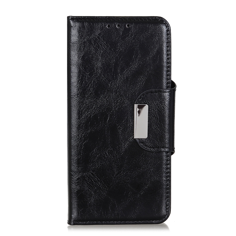 For Google Pixel 6a Crazy Horse Texture Magnetic Buckle Leather Phone Case(Black) - 1
