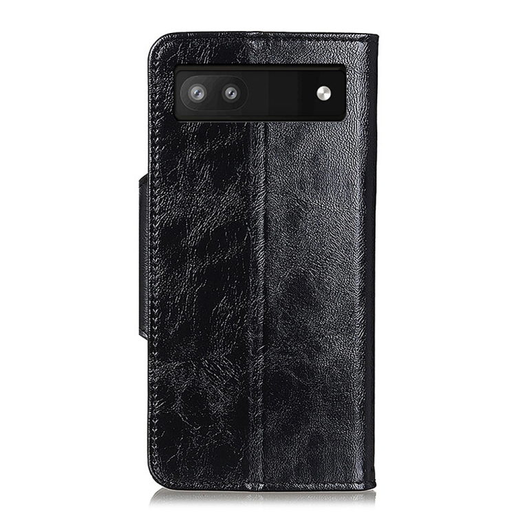 For Google Pixel 6a Crazy Horse Texture Magnetic Buckle Leather Phone Case(Black) - 2