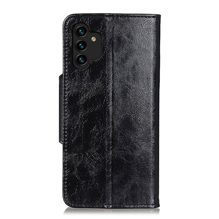 For Samsung Galaxy A13 4G Crazy Horse Texture Magnetic Buckle Leather Phone Case(Black) - 2