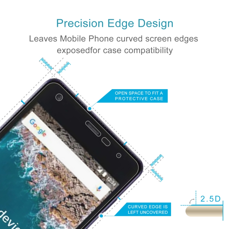 50 PCS 0.26mm 9H 2.5D Tempered Glass Film For  Kyocera Android One S2 - 2
