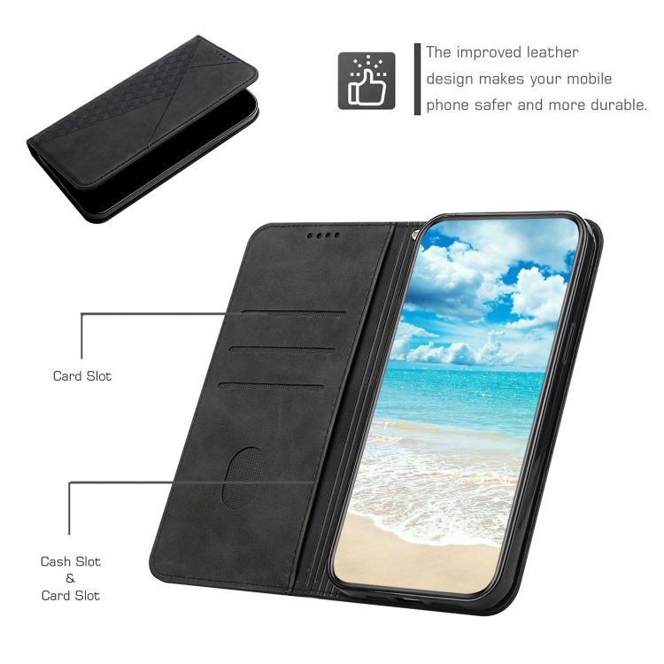 For Xiaomi Redmi Note 11 Skin Feel Magnetic Leather Phone Case(Black) - 3