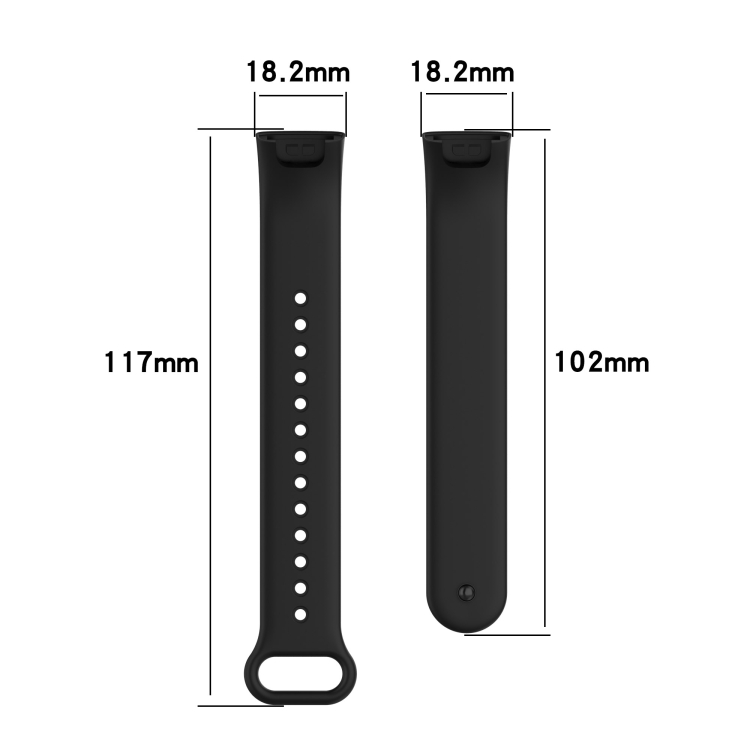 For Xiaomi Redmi Smart Band Pro Silicone Strap Watchband(Black) - B1