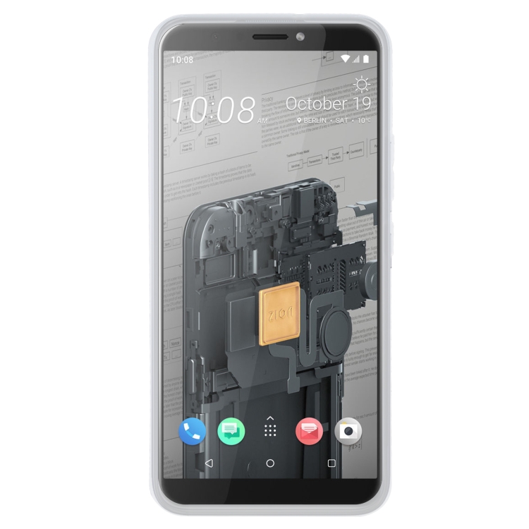 TPU Phone Case For HTC EXODUS 1s(Transparent White) - 1