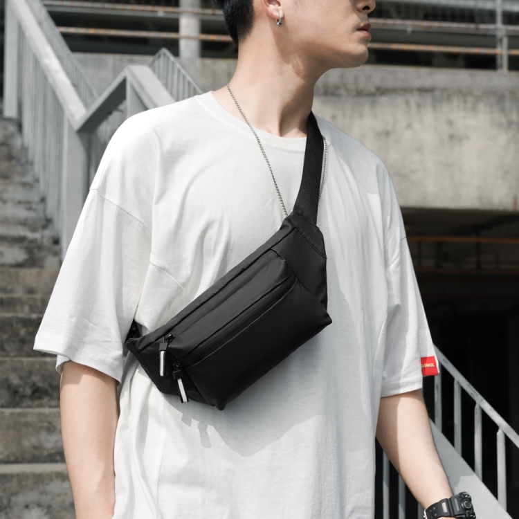 FEIHADUN cxs-321 Adjustable Oxford Cloth Waist Bag, Size: 32 x 12 x 6cm(Silver) - B5