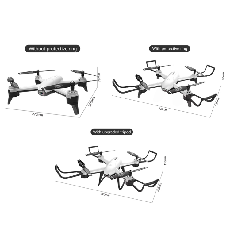 SG106 WiFi FPV RC Drone Aerial Photography Quadcopter Aircraft, Specification:4K(White) - B2