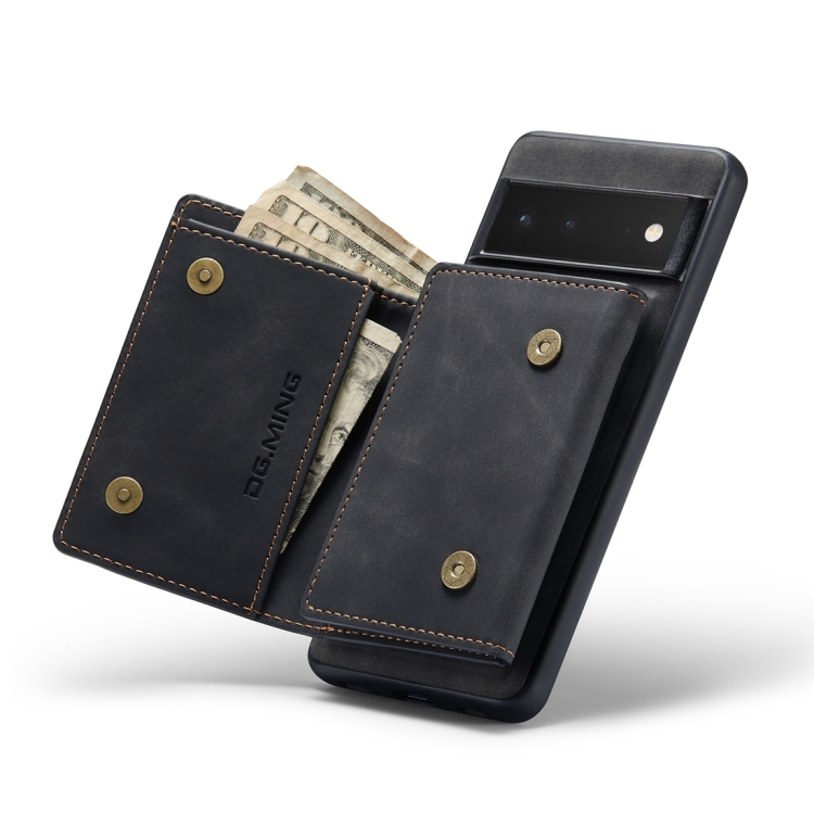 For Google Pixel 6 Pro DG.MING M1 Series 3-Fold Multi Card Wallet + Magnetic Back Cover Case(Black) - 5