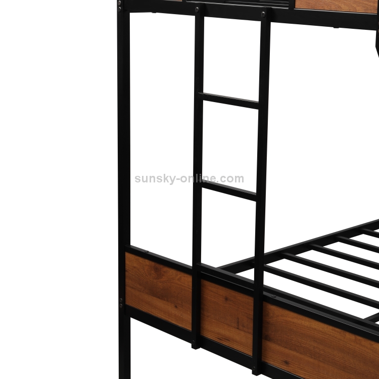Full Metal Bunk Bed With Trundle, Twin Over Full Metal Bunk Bed With Trundle