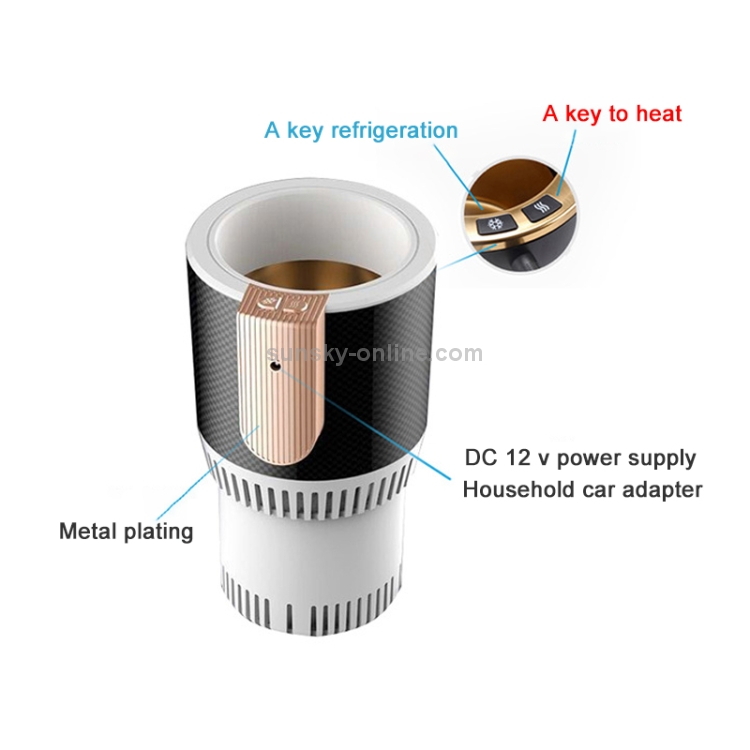 Portable Intelligent Cooling and Heating Cup Holder (Black)