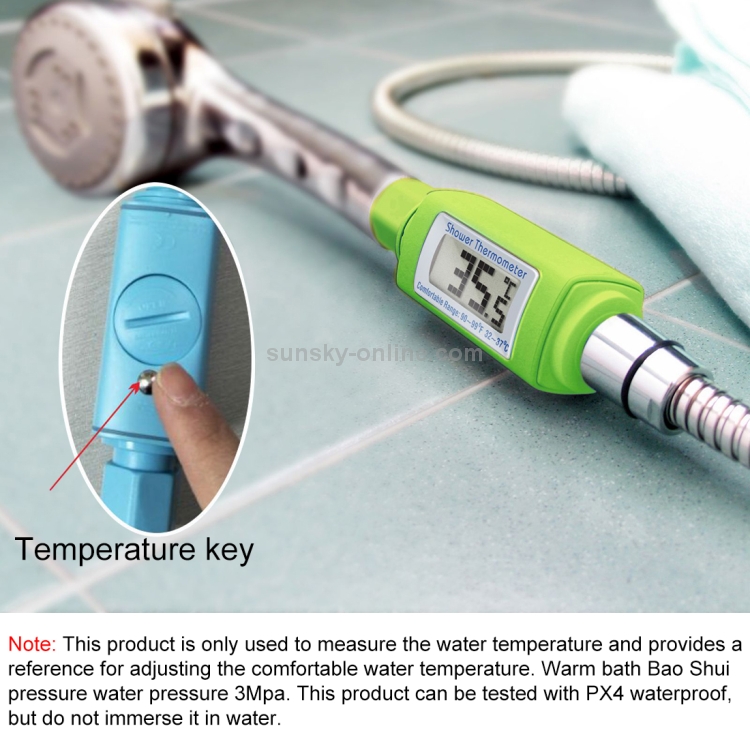 Sunsky St 101 Waterproof Lcd Display Shower Head Thermometer