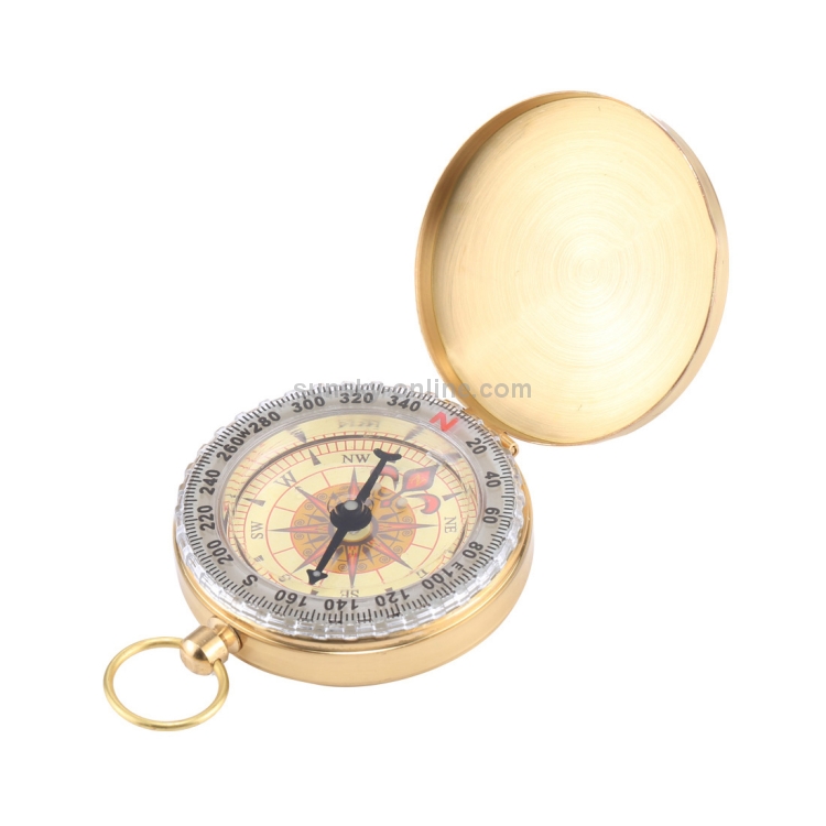 Outdoor Camping Hiking Brass Pocket Compass Luminous Navigation Compass Hiking Compasses And Gps 0132