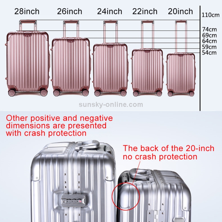 26 suitcase dimensions