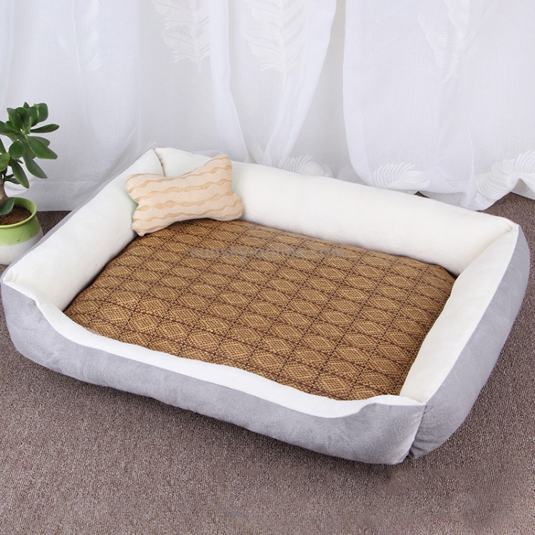 Sunsky Dog Bone Pattern Big Soft Warm Kennel Pet Dog Cat Mat