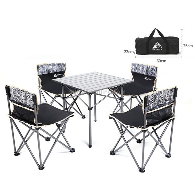 Sunsky 5 In 1 Hewolf 1746 Outdoor Portable Folding Table Chair