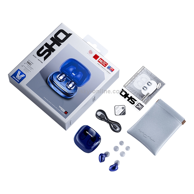 WK SHQ Series VB01 True Wireless Stereo Bluetooth 5.0 Earphone (Blue)