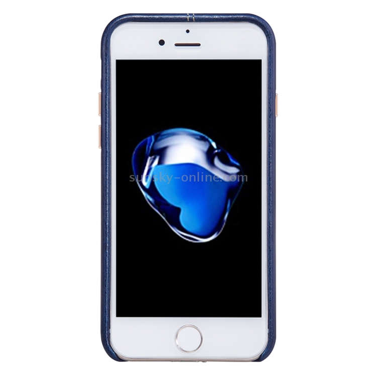 NILLKIN Englon Funda para iPhone 7 Business Style Crazy Horse Superficie de cuero Funda protectora para PC Funda trasera con forro de microfibra suave (Azul oscuro) - 2