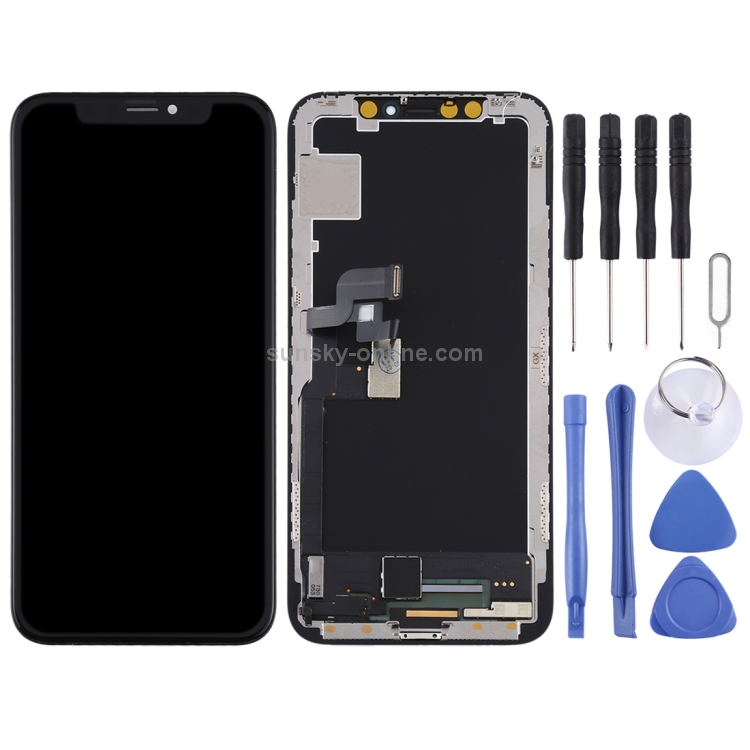 Sunsky Soft Oled Material Lcd Screen And Digitizer Full Assembly For Iphone X Black
