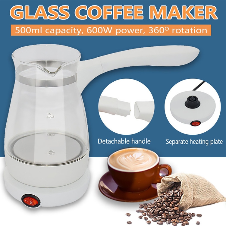 AH-607 500ml Glass Electric Kettle Coffee Maker, AU Plug - B4