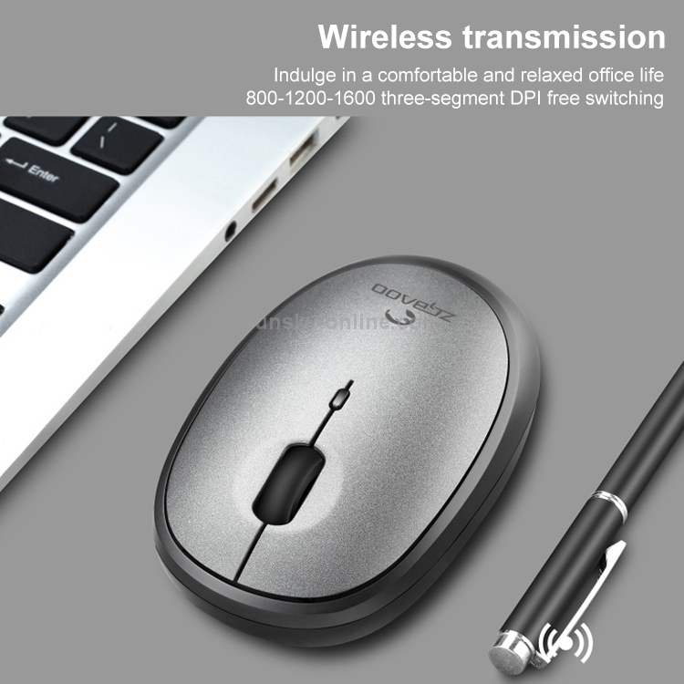 ZGB 007 2.4G Computer Laptop Wireless Mini Mouse (Grey) - B6