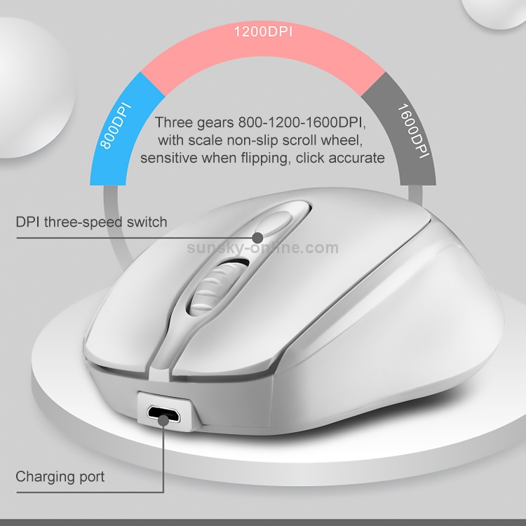 ZGB 361 2.4G Wireless Chargeable Mini Mouse 1600dpi (Black) - B4