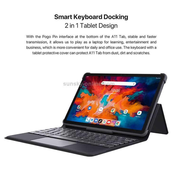 [HK Warehouse] UMIDIGI 2 in 1 Magnetic Suction Keyboard & Tablet Case with Holder for A11 Tab (WMC2024B) - 2