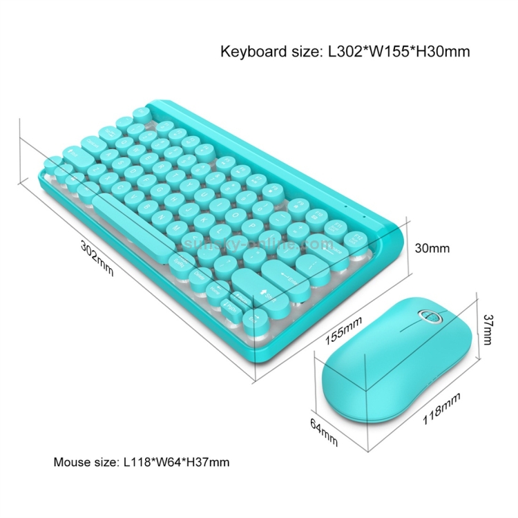 Gaming L100 2.4GHz Ultrathin Wireless Keyboard Mouse Set Black Color : Blue