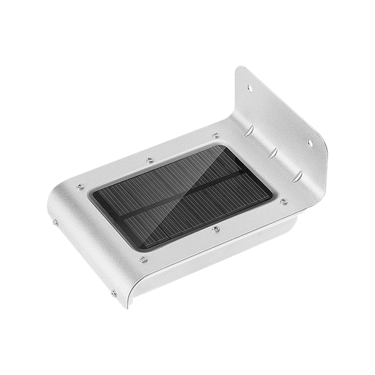 16 LED Outdoor Solar Smart Sensor Aluminum Wall Light - 1
