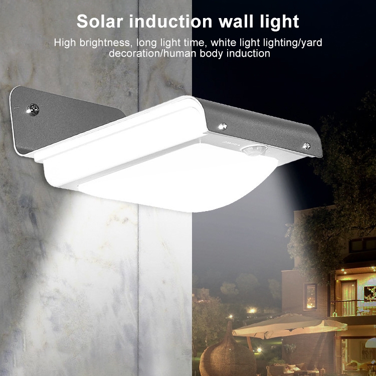 16 LED Outdoor Solar Smart Sensor Aluminum Wall Light - 4