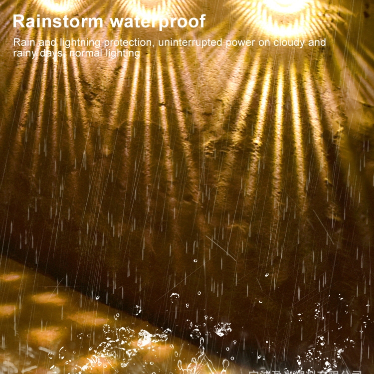 6 LED Outdoor Solar Water Drop Fence Light(White Light) - B4