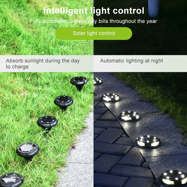 10 LED Solar Outdoor Garden Waterproof Buried Light - 3