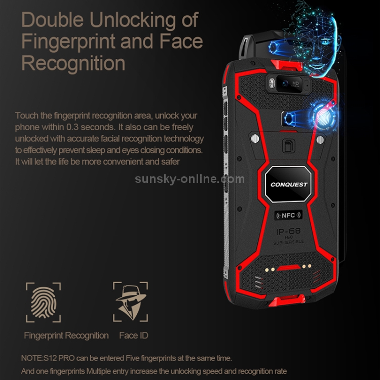 Sunsky Conquest S12 Pro Rugged Phone 6gb 128gb Walkie Talkie