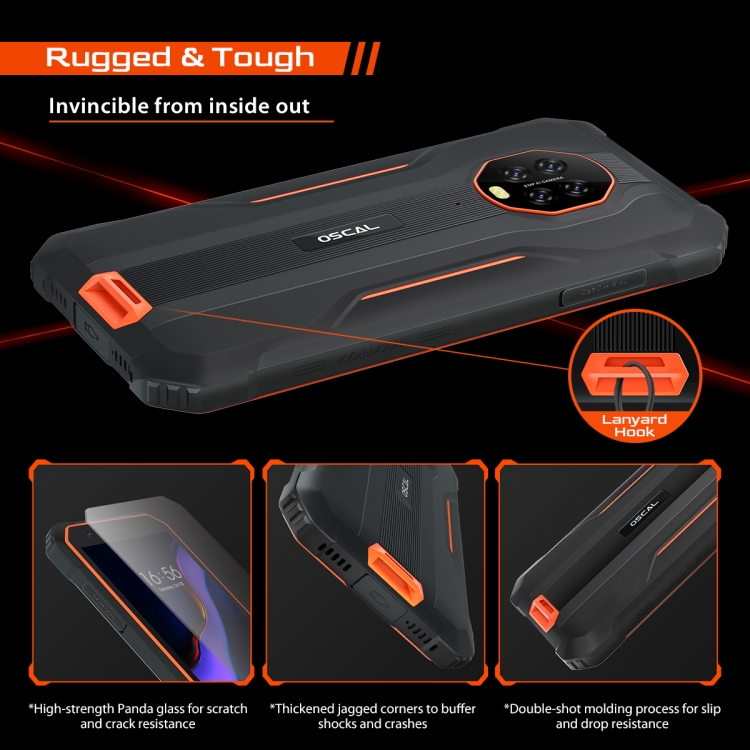 [HK Warehouse] Blackview OSCAL S60 Rugged Phone, 3GB+16GB, IP68/IP69K Waterproof Dustproof Shockproof, 5.7 inch Android 11.0 MTK6761V/WE Quad Core up to 2.0GHz, OTG, Network: 4G (Black) - B2